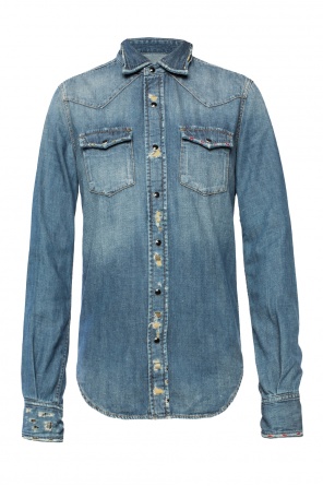 Distressed denim jacket, zdjęcie 1 Distressed denim jacket od Saint Laurent